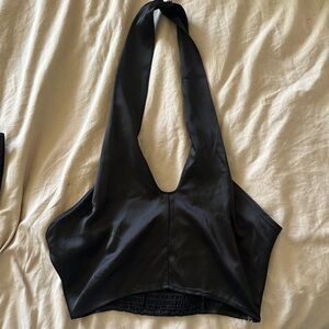 Forever 21 Black Smocked Top